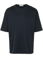 Mackintosh Navy Cotton Crewneck T-shirt Gcs-025 - Blue