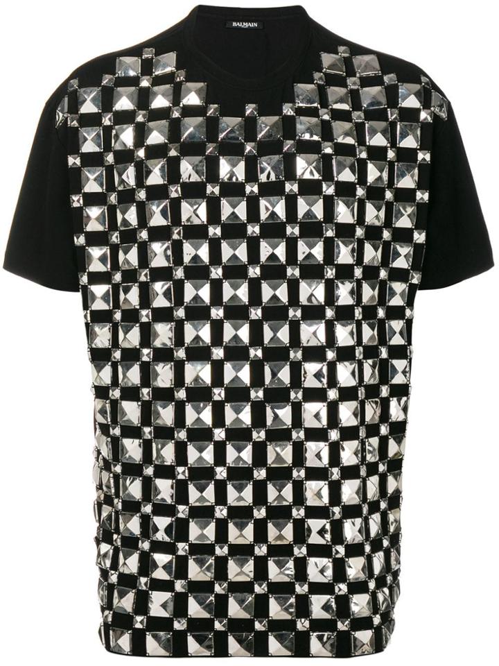Balmain Studded Oversized T-shirt - Black
