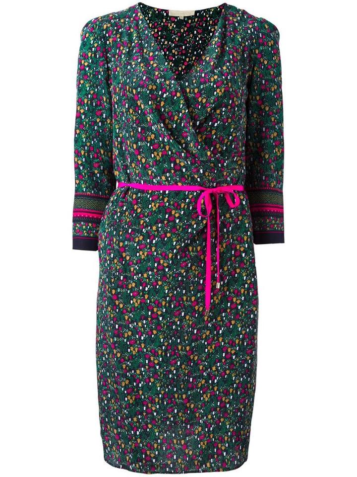 Floral Print Wrap Dress, Women's, Size: 38, Green, Silk/viscose, Vanessa Bruno