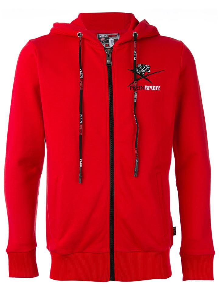 Plein Sport Sander Hoodie Sweat Jacket - Red