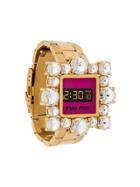 Miu Miu Crystal Embellished Watch Bracelet - F0002