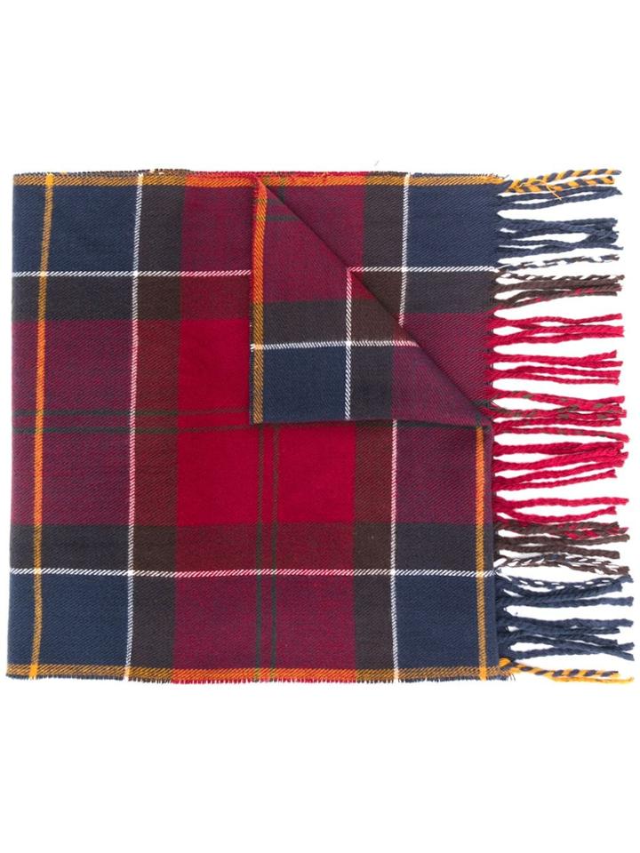 Barbour Tartan Pattern Scarf - Red