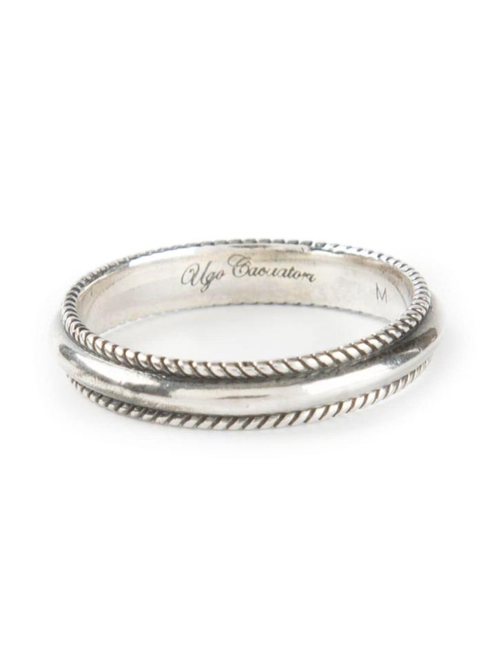 Ugo Cacciatori Engraved Ring - Metallic