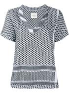 Cecilie Copenhagen Keffiyeh Cotton Short Sleeve Shirt - Black