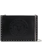 Balmain Logo Chain Clutch - Black