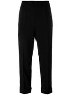 Neil Barrett Cropped Trousers, Women's, Size: 42, Black, Cotton/triacetate/polyester