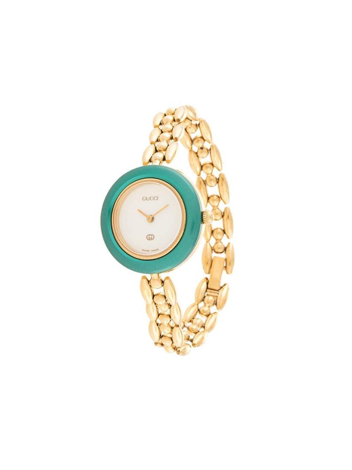 Gucci Pre-owned Changeable Bezel Quartz Watch - Gold