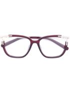 Chloé Square Frame Glasses, Red, Acetate/metal (other)