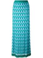 Missoni - Crochet Knit Maxi Skirt - Women - Silk/polyester/spandex/elastane/viscose - 44, Blue, Silk/polyester/spandex/elastane/viscose