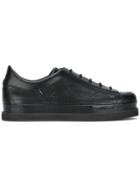 Emporio Armani Hole-punch Detail Sneakers - Black