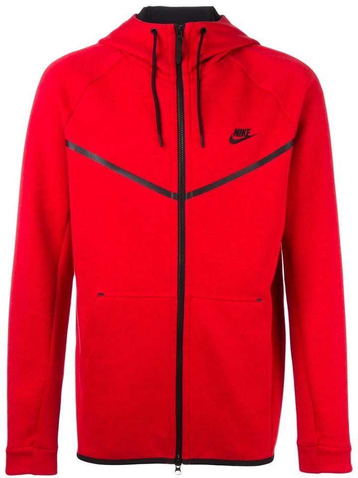 Nike Technical Fleece Windrunner Hoodie, Men's, Size: Xl, Red, Cotton/polyester