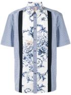 Antonio Marras Floral Checkered Shirt, Men's, Size: 41, Blue, Cotton