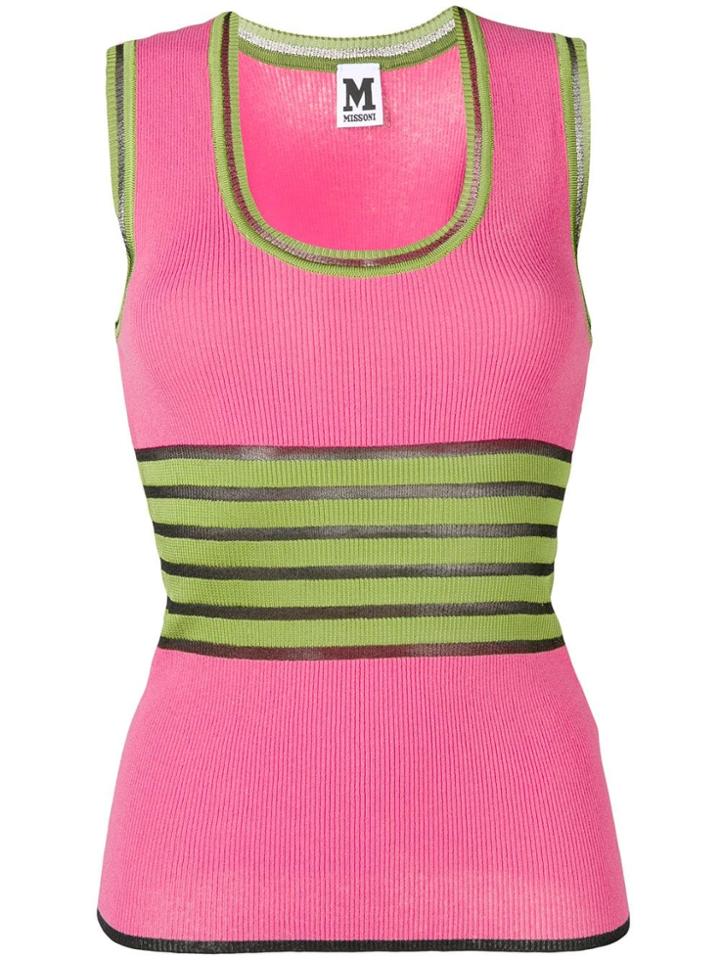 M Missoni Striped Tank Top - Pink