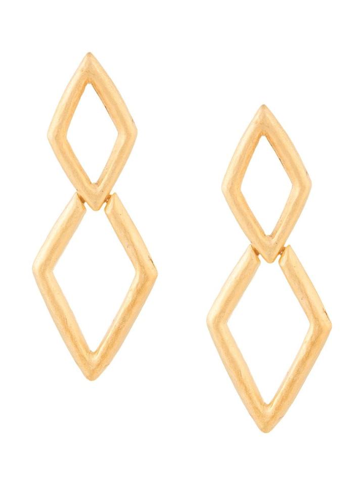 Kenneth Jay Lane Diamond Drop Earrings - Gold