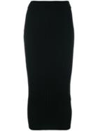 Kenzo Fitted Midi Skirt - Black