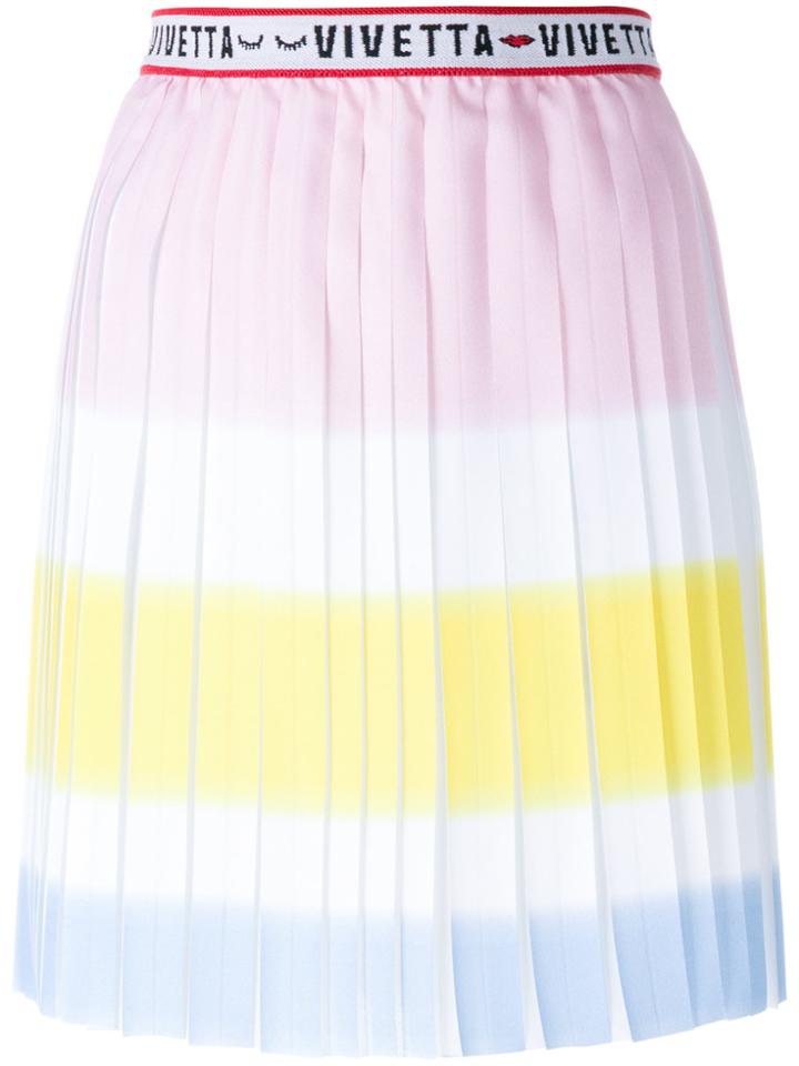 Vivetta High Waisted Pleated Skirt - Multicolour
