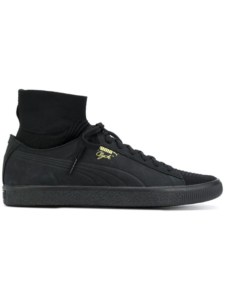 Puma Sock Detail Clyde Sneakers - Black