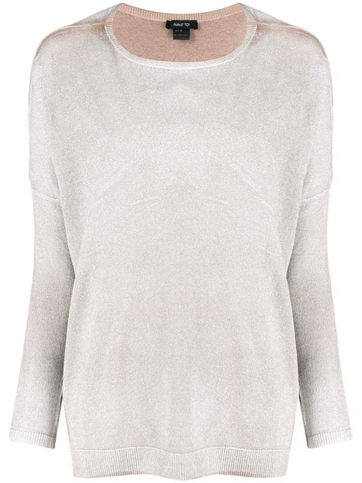 Avant Toi Fine Knit Top - Neutrals