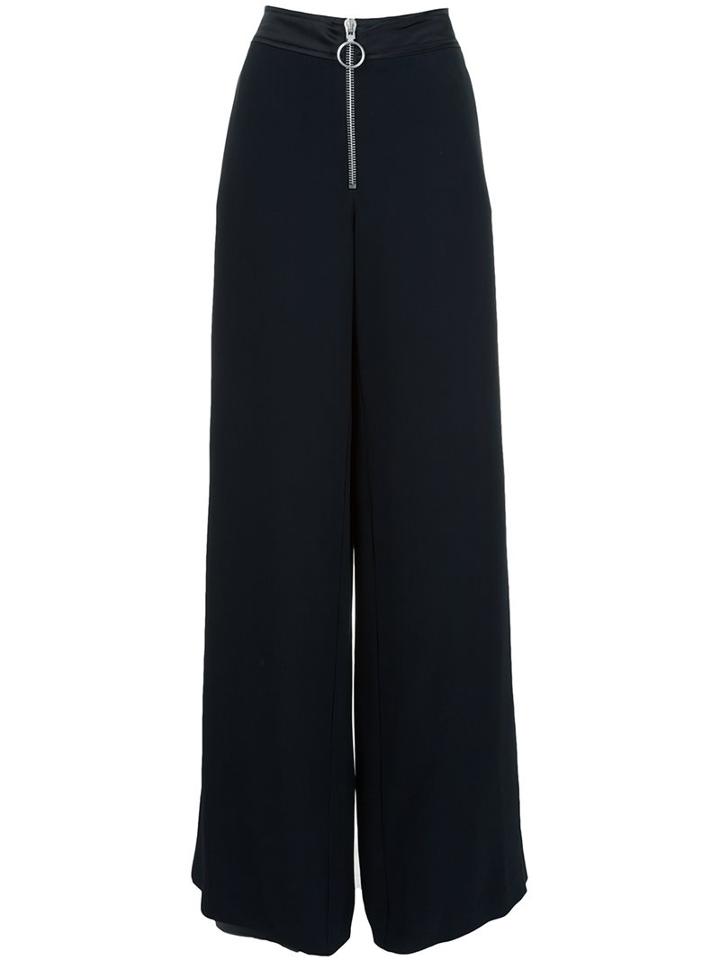 Off-white Wide Leg Pants, Women's, Size: Xs, Black, Viscose/acetate