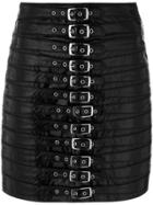Manokhi Patent Leather Buckle Skirt - Black