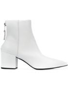 Strategia Pointed Toe Boots - White