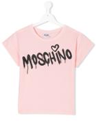 Moschino Kids Graffiti Logo Print T-shirt - Pink & Purple