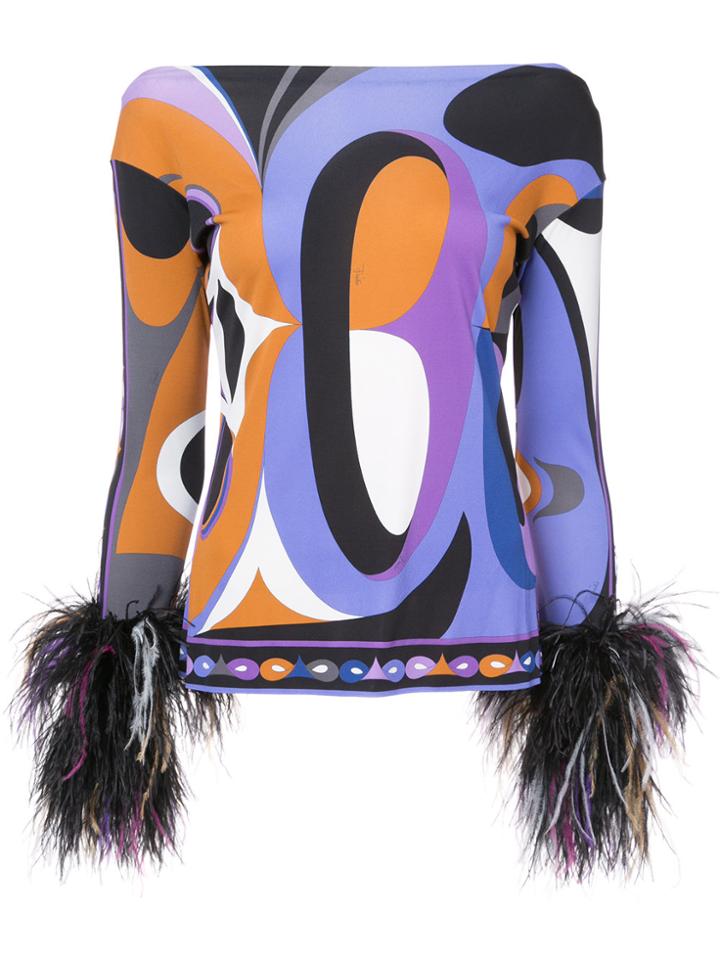 Emilio Pucci Abstract Print Blouse - Pink & Purple