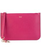 Valextra Grained Pouch Bag - Pink & Purple