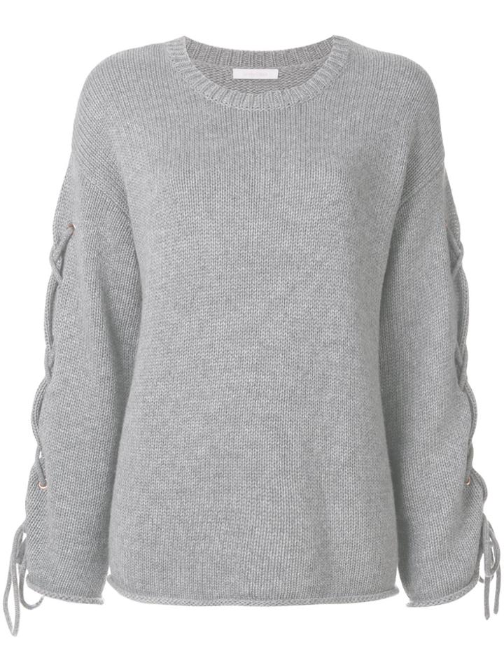 See By Chloé Cross-tie Sleeve Sweater - Grey