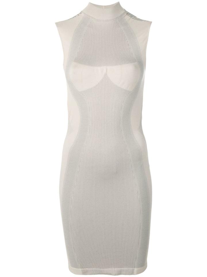 Misbhv Ribbed Knit Dress - Neutrals