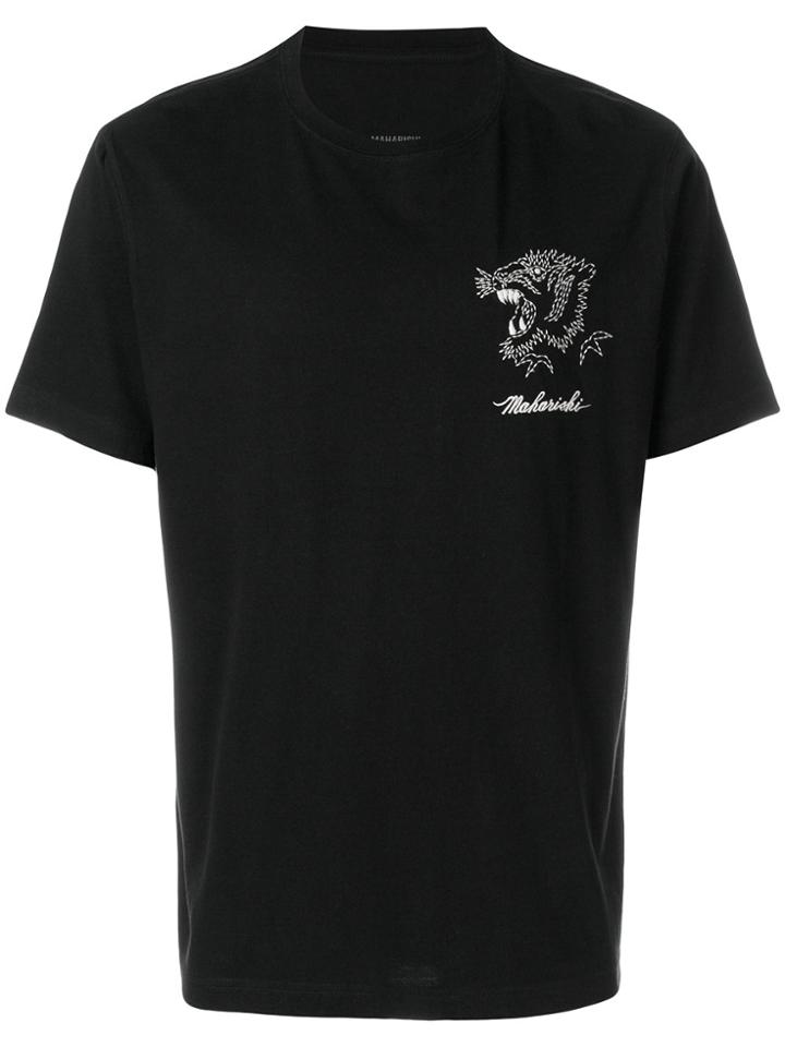 Maharishi Embroidered Tiger T-shirt - Black