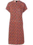 Marni Floral Print Short Sleeve Dress - Yellow & Orange