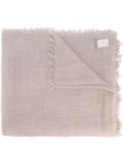 Faliero Sarti Fringed Scarf, Adult Unisex, Nude/neutrals, Silk/cashmere