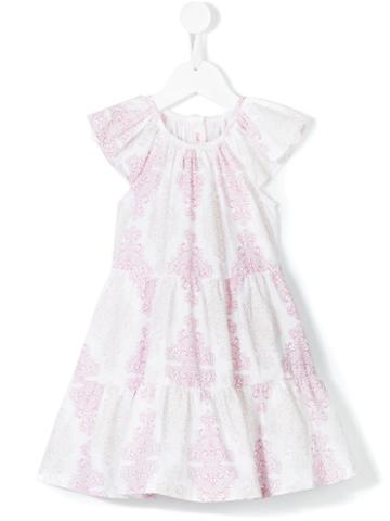 Little Bear - Printed Flared Dress - Kids - Cotton - 2 Yrs, White