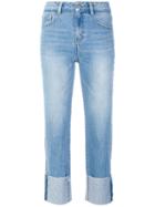 Sjyp Turn Up Hem Jeans - Blue