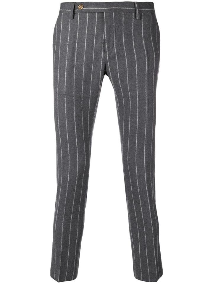 Entre Amis Pinstripes Trousers - Grey