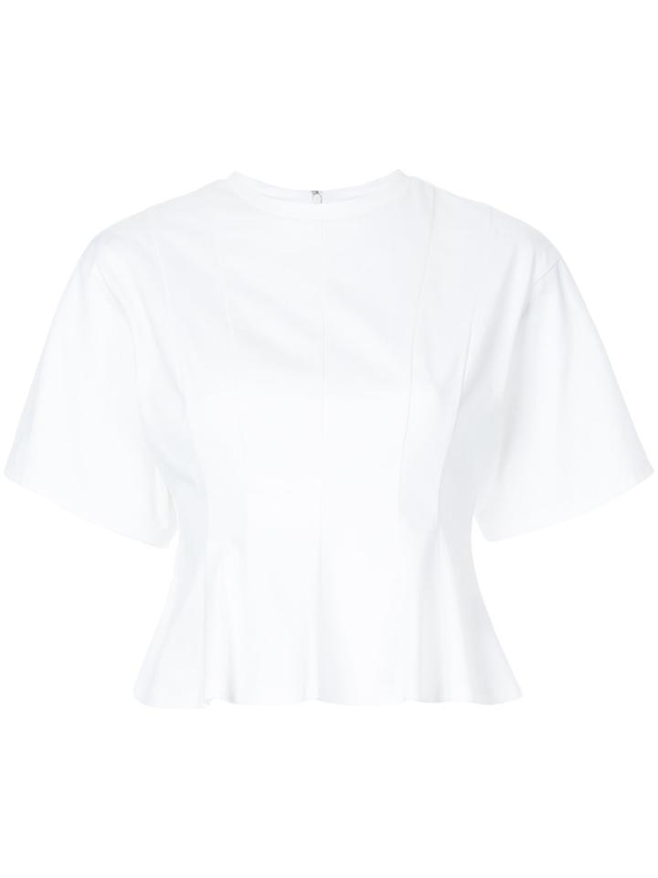 Le Ciel Bleu Peplum T-shirt - White