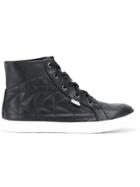 Karl Lagerfeld Kids Lace-up Hi-top Sneakers - Black