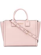 Karl Lagerfeld Logo Plaque Tote Bag, Women's, Pink/purple, Calf Leather