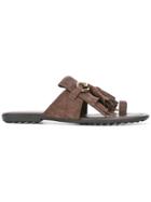 Tod's Fringed Sandals - Brown