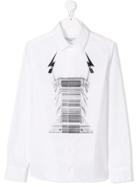 Neil Barrett Kids Teen Graphic Print Shirt - White