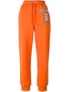 Moschino Interlocking C-clamp Track Pant, Women's, Size: 42, Yellow/orange, Polyester/cotton