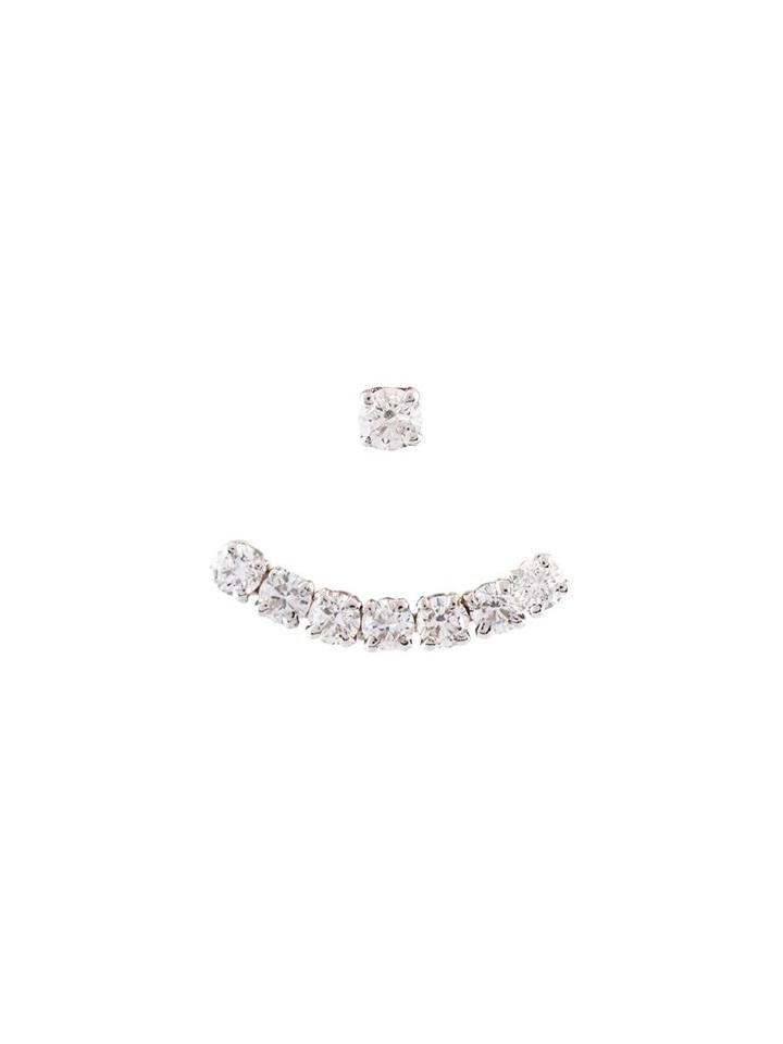 Yvonne Léon Diamond Bar Stud Earring, Women's, Metallic