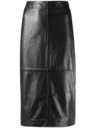 P.a.r.o.s.h. High-waisted Leather Skirt - Black