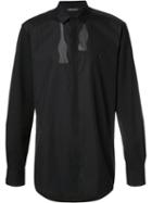 Neil Barrett Bow Tie Print Shirt, Men's, Size: 40, Black, Cotton