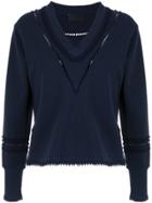 Andrea Bogosian Cut Out Details Sweatshirt - Blue