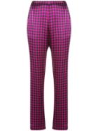 Fleur Du Mal Houndstooth Tailored Trousers - Purple