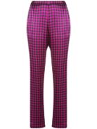 Fleur Du Mal Houndstooth Tailored Trousers - Purple