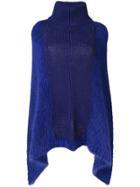 Cruciani Knitted Cape - Blue