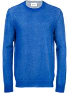 Dondup - Ribbed Neck Pullover - Men - Merino - Xl, Blue, Merino